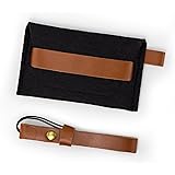 Prynt Felt Photo Carrying Case and Leather Wrist Strap Set - Black and Brown (PAB00001)