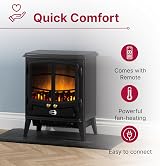 Dimplex Tango Optiflame Electric Stove Matte Black with Remote 2kW view 2