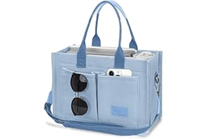 VOFANK Canvas Tote Bag for Women with Pockets Large Crossbody Bag Satchel Bag Handbag Everything Everyday Bag for Work Daily