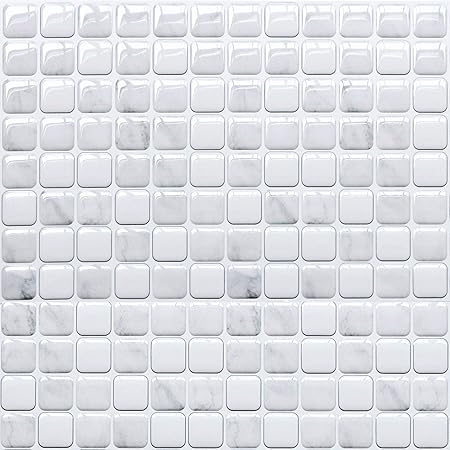 Yoillione Fliesenaufkleber Badezimmer Fliesenfolie Mosaik Fliesensticker Bad Fliesen Selbstklebend Fliesendekor Hellgrau 3d Fliesenaufkleber Kkuche Fliesen Folie Wand Fliesen Aufkleber 4er Pack Amazon De Kuche Haushalt