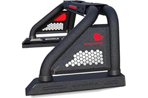 Black Horse Off Road Classic Pro Roll Bar Modular Textured Black Compatible with 2015-2023 Toyota Tacoma-RB06MT