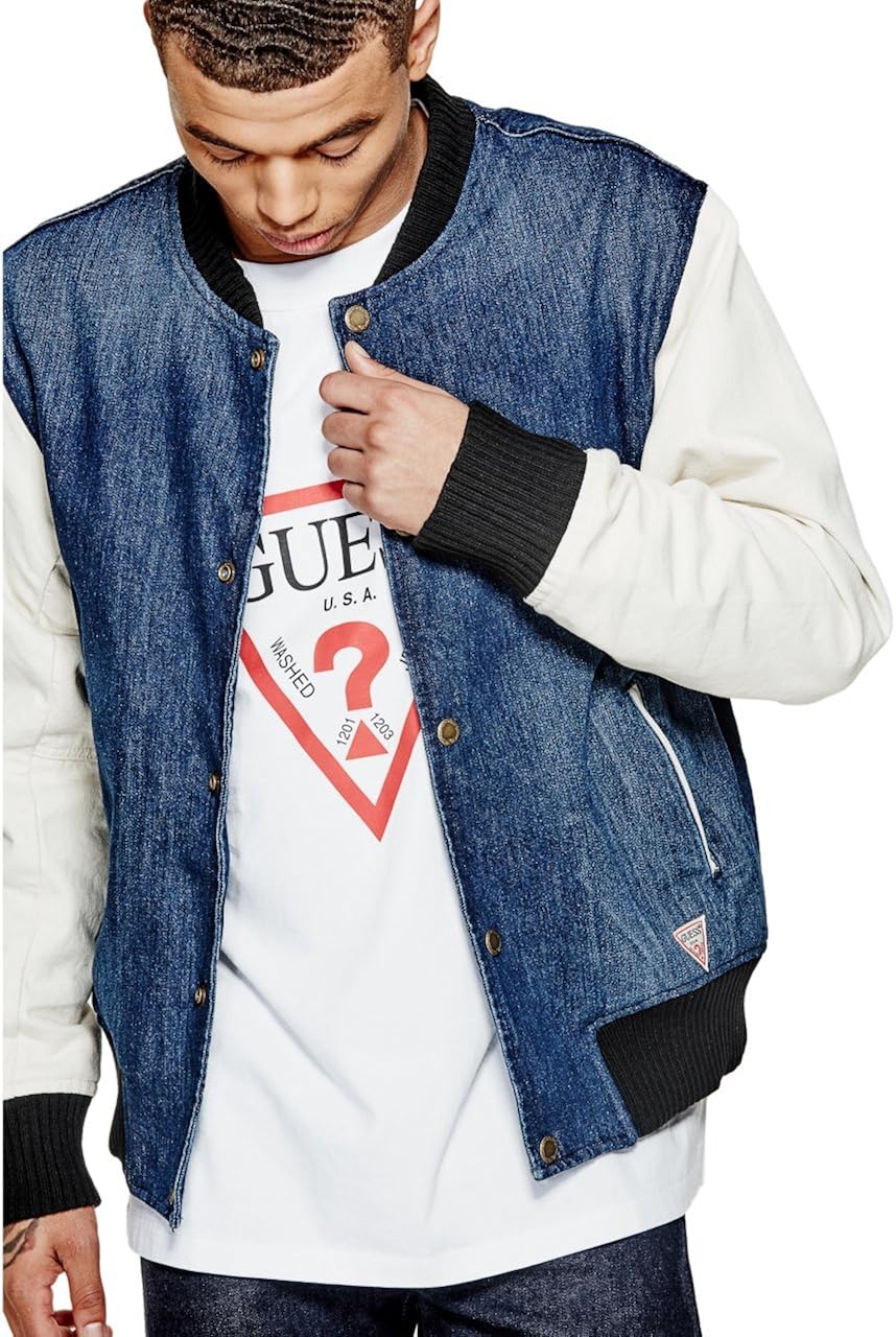 guess denim bomber jacket