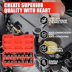 C&T 16 Piece 3/8-Inch Drive Low Profile Impact Hex
