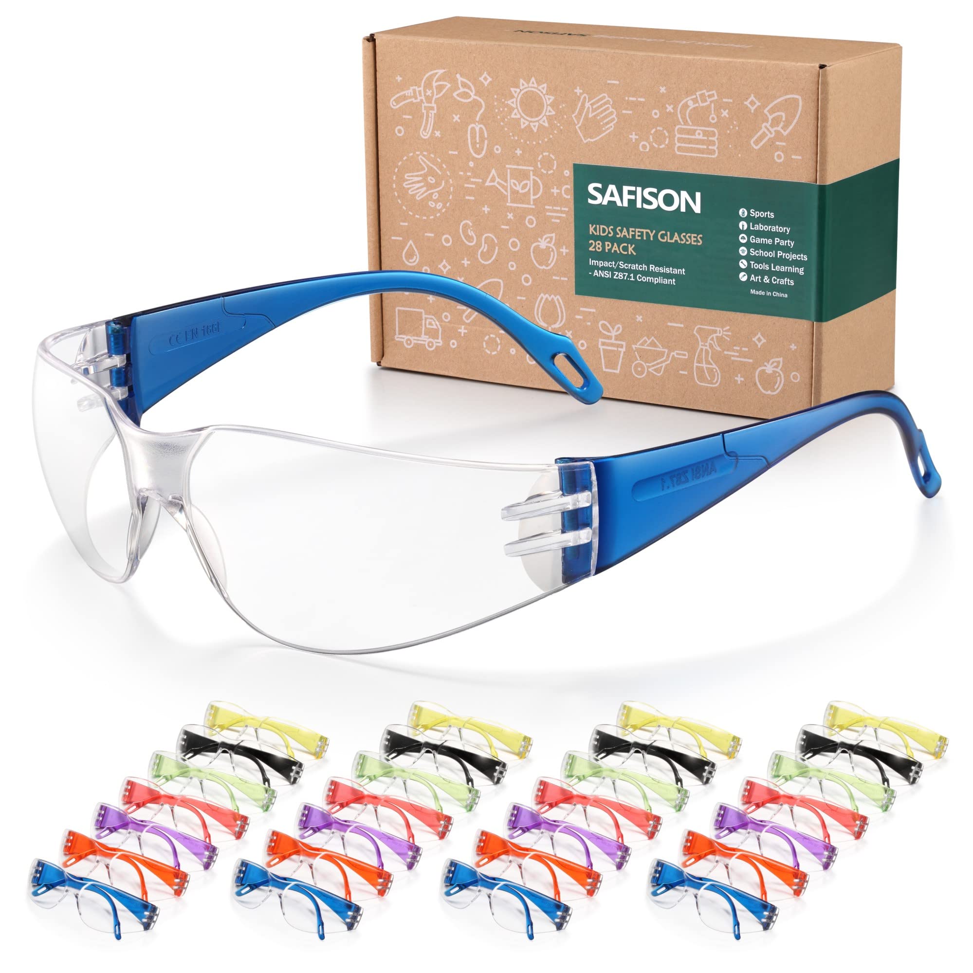 Mua SAFISON 28 Pack Kids Safety Glasses, ANSI Z87.1 Child Size