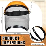 Hestya Safety Face Shield 2 Pack Adjustable Helmet Visor for Forestry Gardening view 2