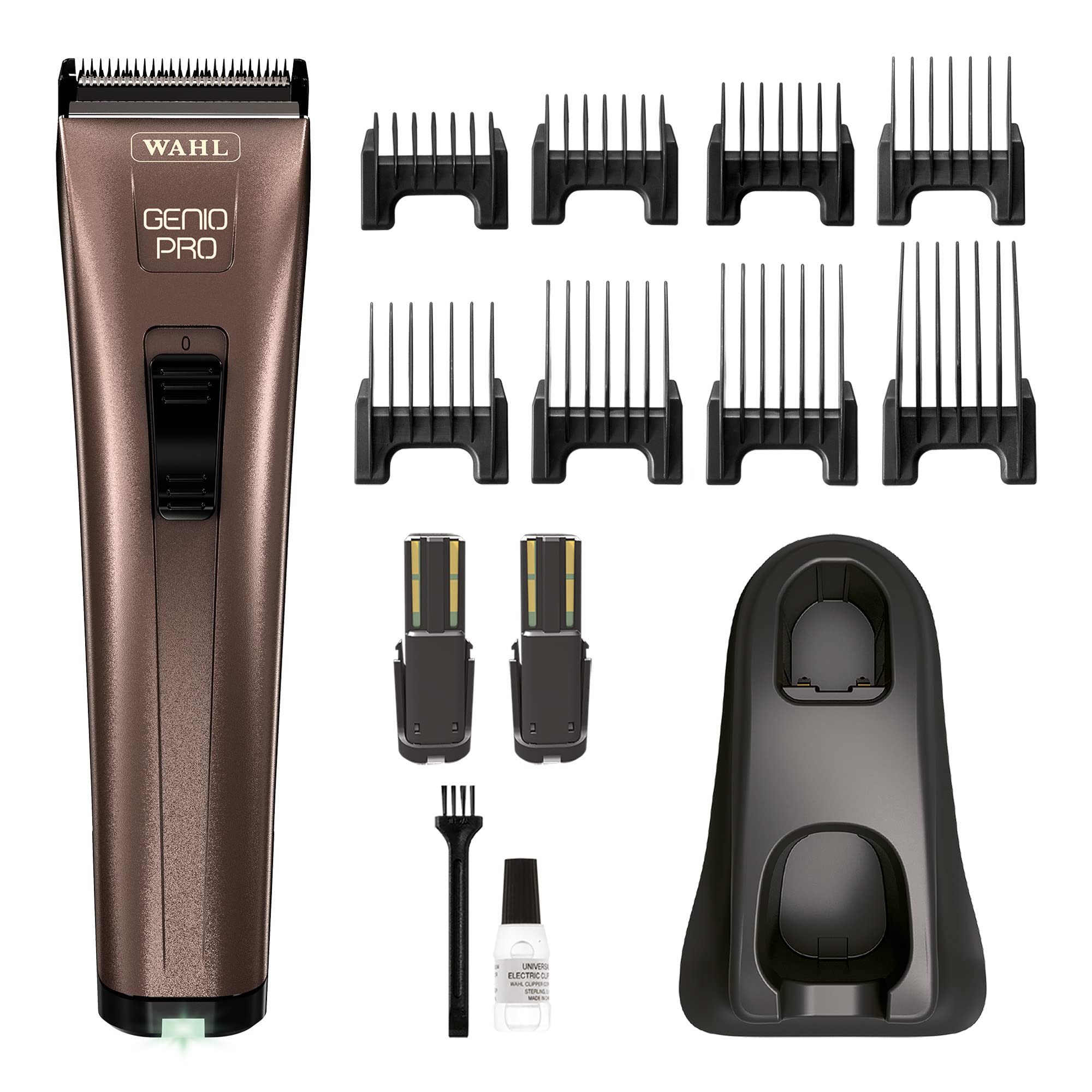 Wahl Genio Pro, Professional Hair Clippers, Pro Haircutting Kit, Clippers for Bulk Hair Removal, Diamond Blade, Adjustable Blades, Cordless, Lightweight, Barbers Supplies