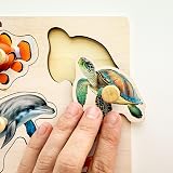 QUOKKA Wooden Puzzles for Toddlers 6 Set Peg Jigsaw 1-5 Years view 7