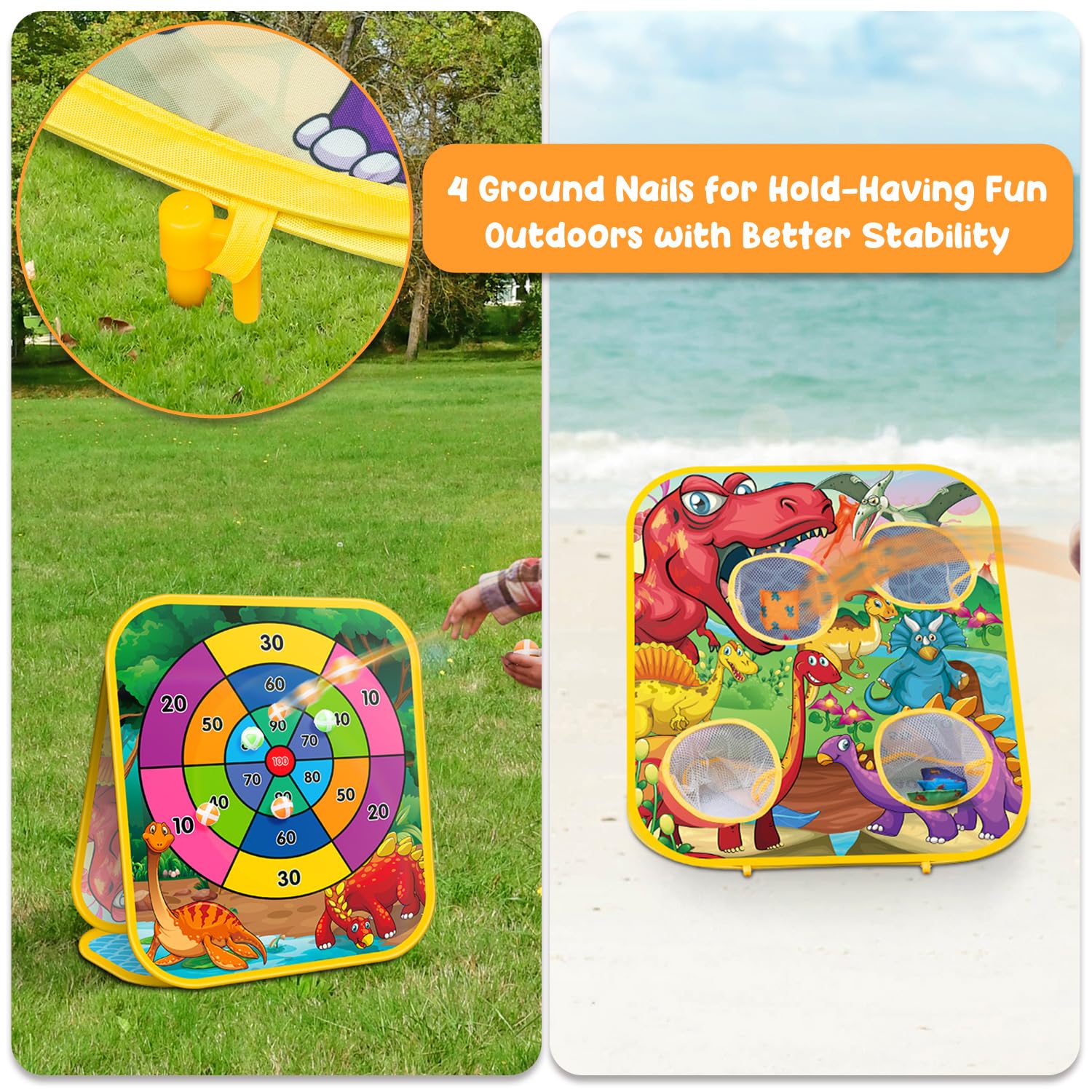 Bean Bag Toss Game for Kids - Cornhole Board Outdoor Toys for Toddlers -Party Activities Carnival Outside Yard Backyard Beach Lawn Games Toy for Kid Boys Girls Age 3 4 5 6 7 8 Year Old Birthday Gifts