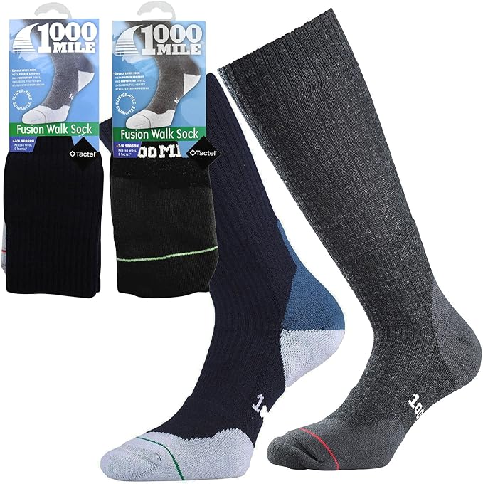 1000 Mile Fusion Blister Free Double Layer Mens Walking Hiking