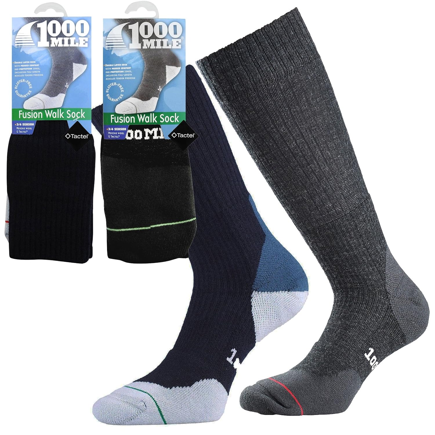 Padded & Double Layer 1000 Mile Fusion Running Sock Socken Sport