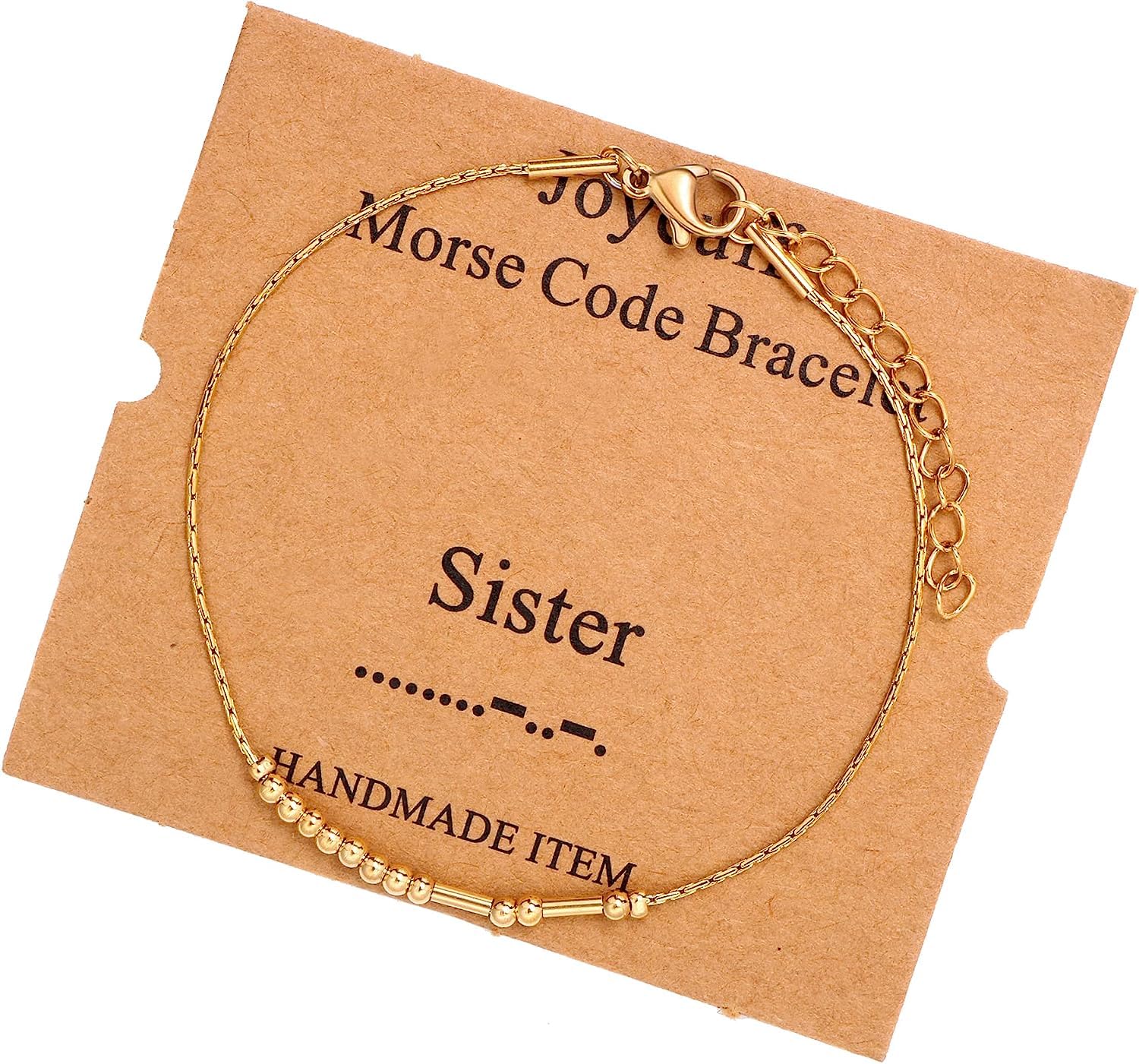 JoycuFF Sister Morse Code Bracelets for Women
