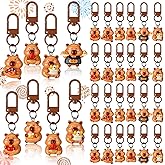 Nosiny 30 Pcs Cute Capybara Keychain Kawaii Animal Capybara Key Chain Bag Charm Gift for Women Valentine Backpack Party Favor(Cute)