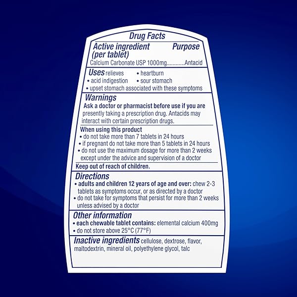 TUMS ULTRA STRENGTH CHEWABLE ANTACID TABLETS FOR HEARTBURN RELIEF, PEPPERMINT – 160 COUNT