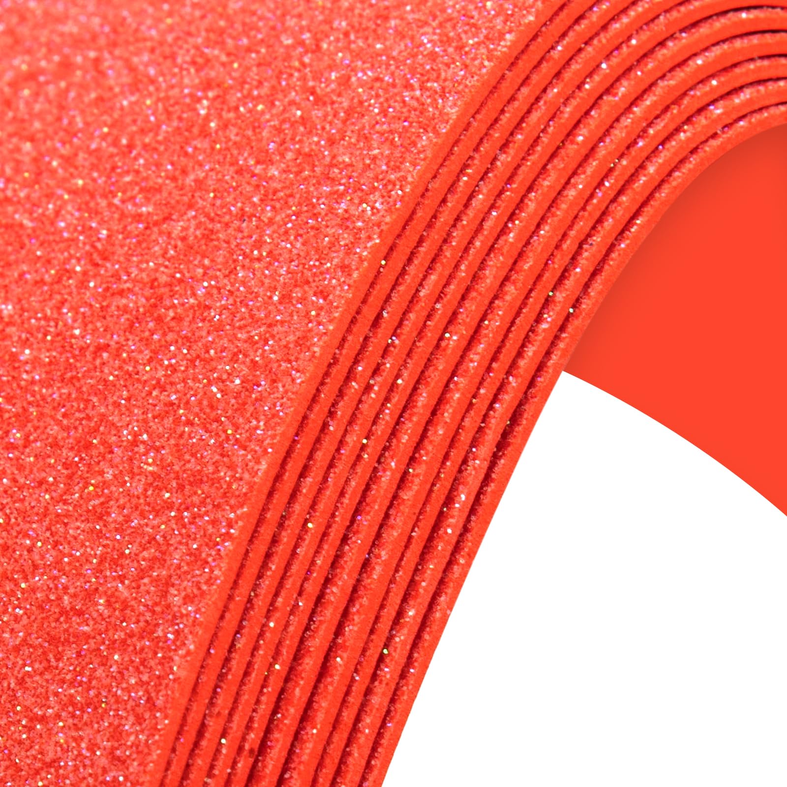 Photo 1 of 10 Pack Glitter Foam Sheets Craft 8 x 12 inch, Sparkles Foam Paper for Art Crafts Projects, Classrooms Scrapbook Gift DIY Cutters Card Party Decoration (Red)