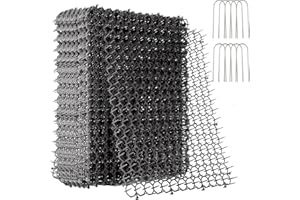 10PCS Cat Scat Spike Mat 16x12 Inch Anti Cat Deterrent Mat, Plastic Scat Mat with Spiked for Garden, Cat Spike Mat Keep Cats 