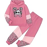 TANBINISUN Girls Clothes Cool Girl Leopard Print,Sweatshirt Top Hoodie Pullover, Girls Outfits Sweatpant Set