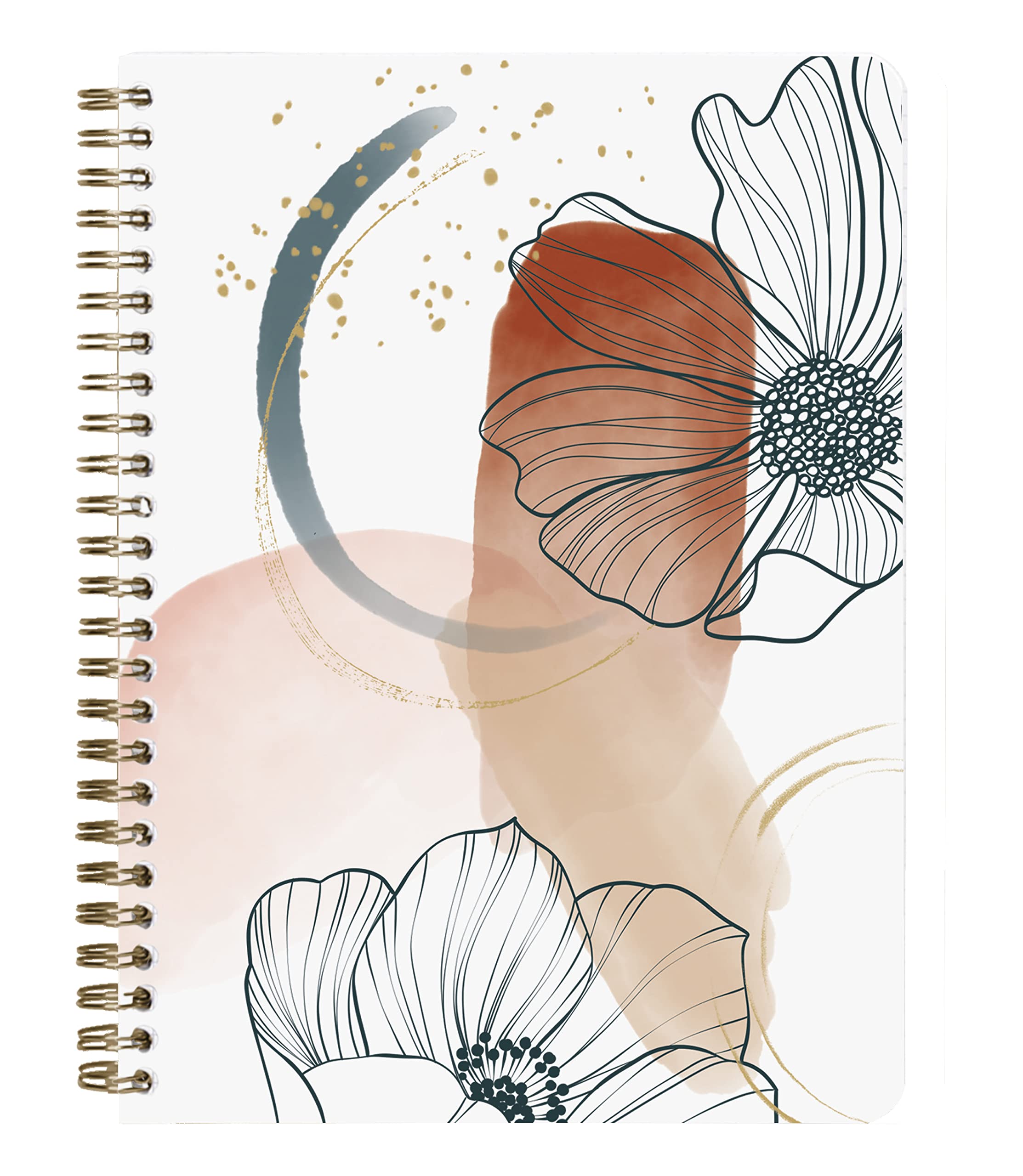 Clairefontaine 115963C - Geometrical/Floral/Mountain Spiral Notebook - A5 14,8x21cm 148 Pages Lined paper 90g - Evanescence Collection - Mixed Delivery