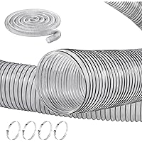 VEVOR Dust Collection Hose, 4'' x 50', Thickened PVC Material Puncture-Resistant Flexible Clear Hose with Carbon Steel Wire C