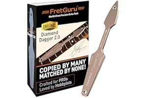 FretGuru Fret Crowning File – Diamond Dagger 2.0 Fret File Crowning Tool – The Guitar Luthier Tool for Ultra Precise Frets on Electric, Acoustic, and Bass Guitars - MD, LG, XL Frets