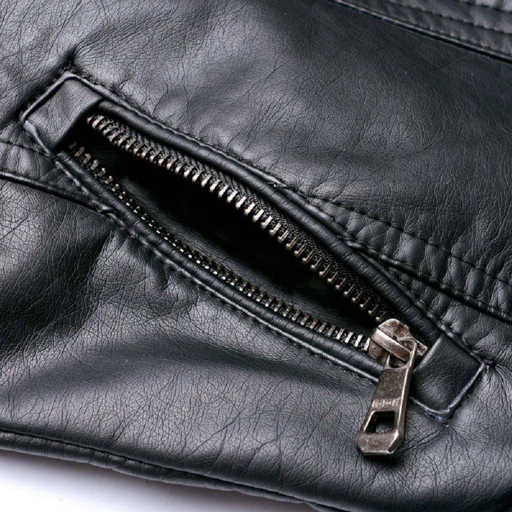 LJYH Boys Leather Jacket New Spring Children's Collar Motorcycle Faux Leather Zipper Coat: Clothing