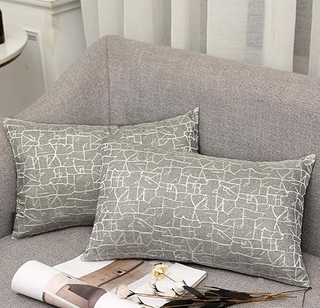 Vioaplem - Funda de cojín bordada de algodón, lino, para sofá ...