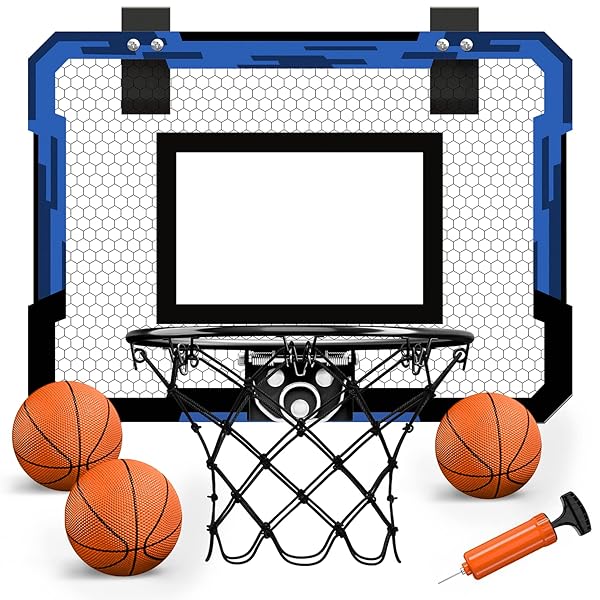 QDRAGON MINI BASKETBALL HOOP, OVER THE DOOR INDOOR,...