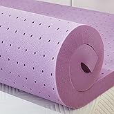BDEUS 2 inch Mattress Topper, Cooling Gel Memory Foam Bed Topper for Pressure Relief and Back Pain, CertiPUR-US Certified, Dorm Essentials, Twin (Purple)