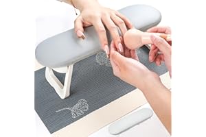 YINGJEE Nail Arm Rest Cushion, Professional Adjustable Nail Hand Rest Stand Arm Rest for Acrylic Nails Cushion Hand Holder, Hand Pillow Stand with PU Leather Soft High-Density Sponge, Manicure Nail Tool