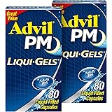 Advil PM Liqui-Gels Pain Reliever and Nighttime Sleep Aid, Pain Medicine with Ibuprofen & Diphenhydramine HCL, Liquid Filled
