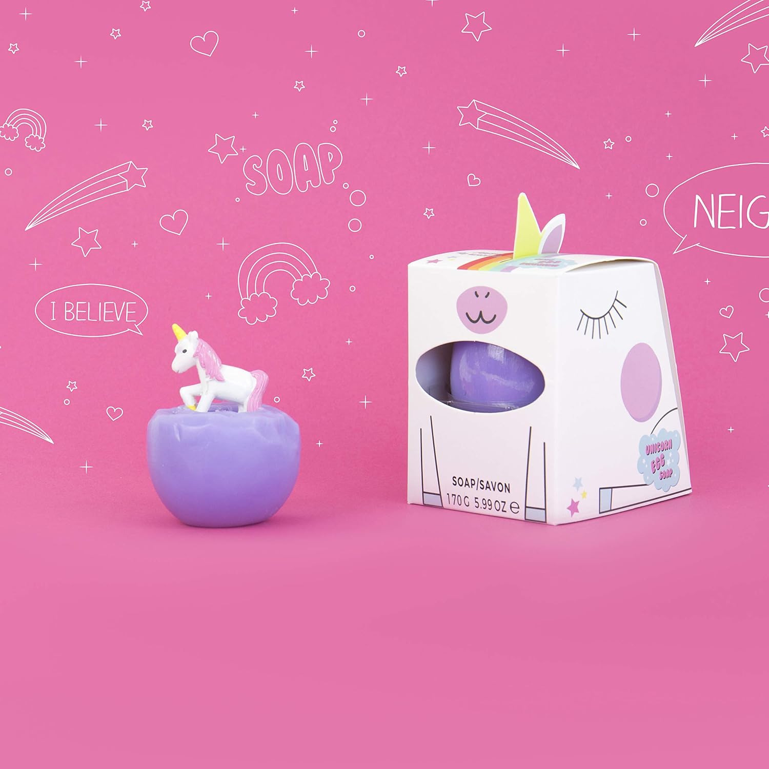 Gift Republic Unicorn Egg Soap, Purple, 170g