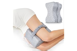 UJPFEO Knee Pillow for Side Sleepers,Leg Pillow for Knees,Hips,Sciatica,Joints,Back Pain Relief,Memory Foam Pillow Between Legs for Knee and Thighs Support,Ideal for Pregnancy and Post-Surgery Recovery