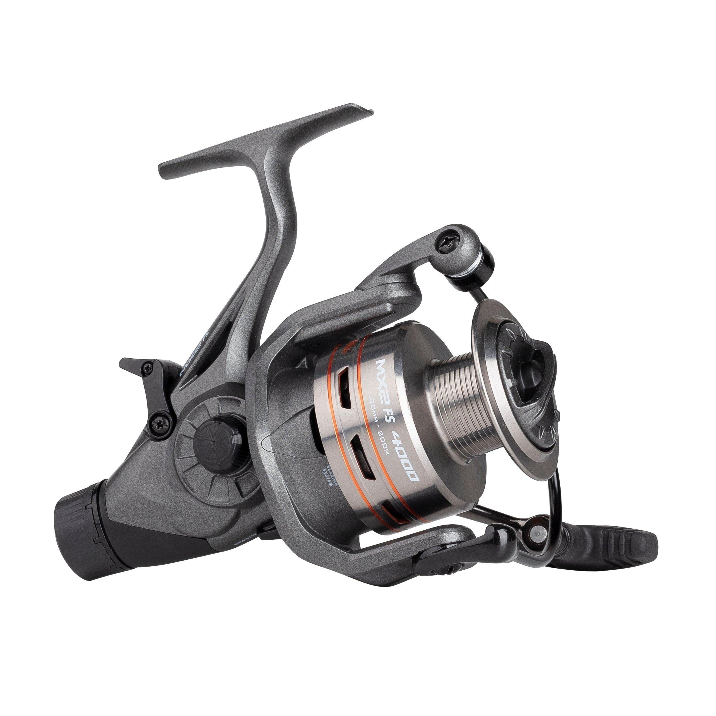 Mitchell MX2 FS 2500 Freewheel Fishing Reel with Baitrunner System - Aluminium Spool - Coarse Fishing and Carp Fishing on Free Line, Grey