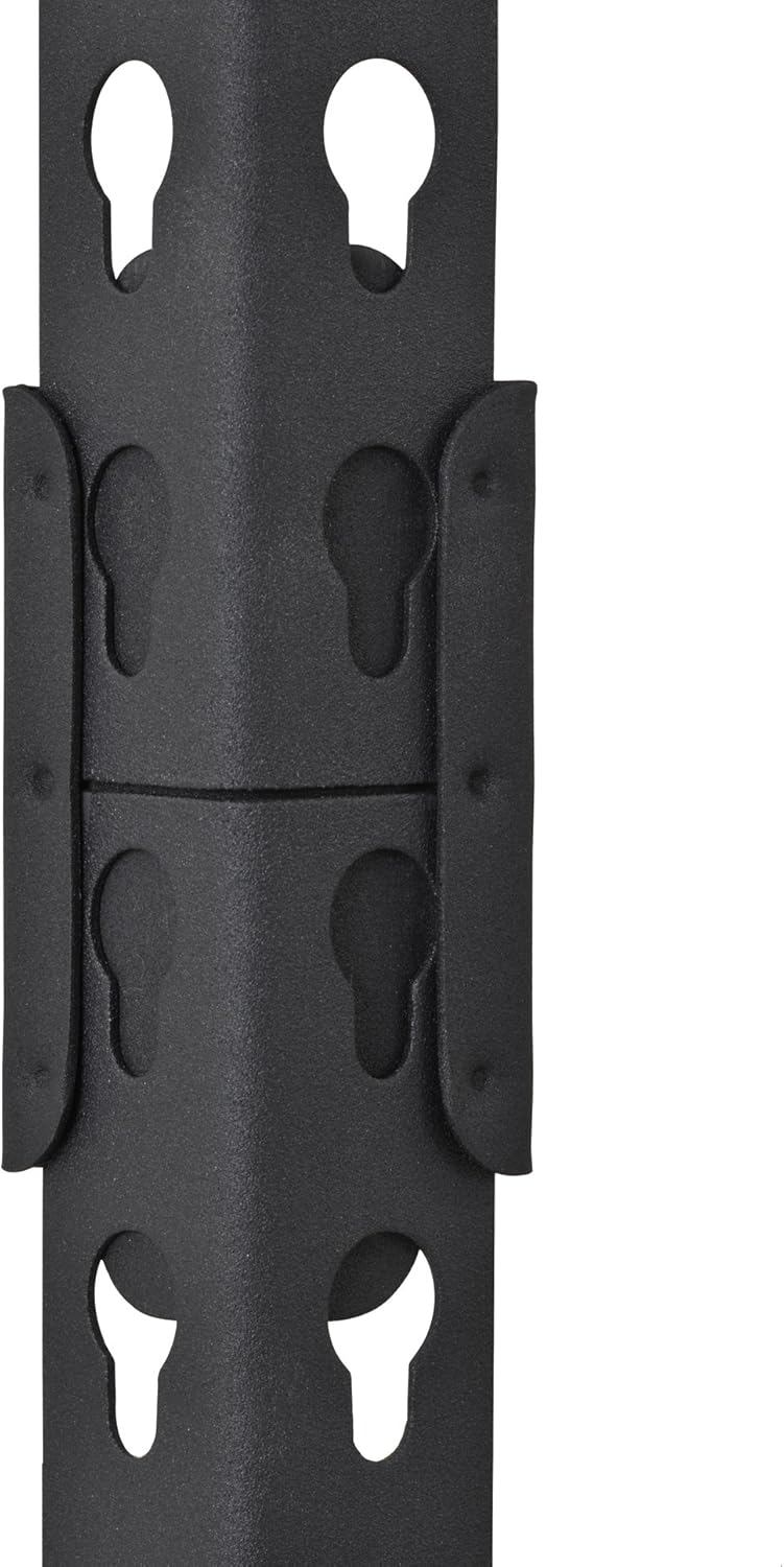 4000 lb Black 5 Adjustable Shelves with Post Couplers and Plastic End