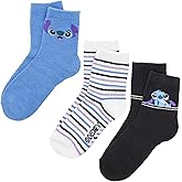 Centric Brands Lilo & Stitch Chillin Fuzzy Crew Socks 3-Pair Box Set