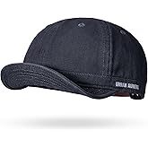 Croogo Cotton Trucker Hat Short Brim Mens Hat Low Profile Dad Hats Soft Short Brim Baseball Cap Flat Snapback Hats for Daily