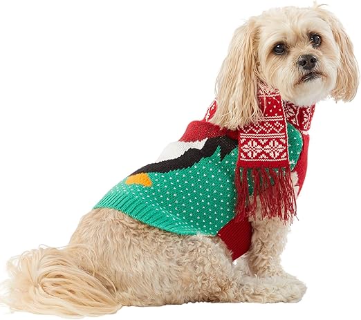 penguin dog sweater