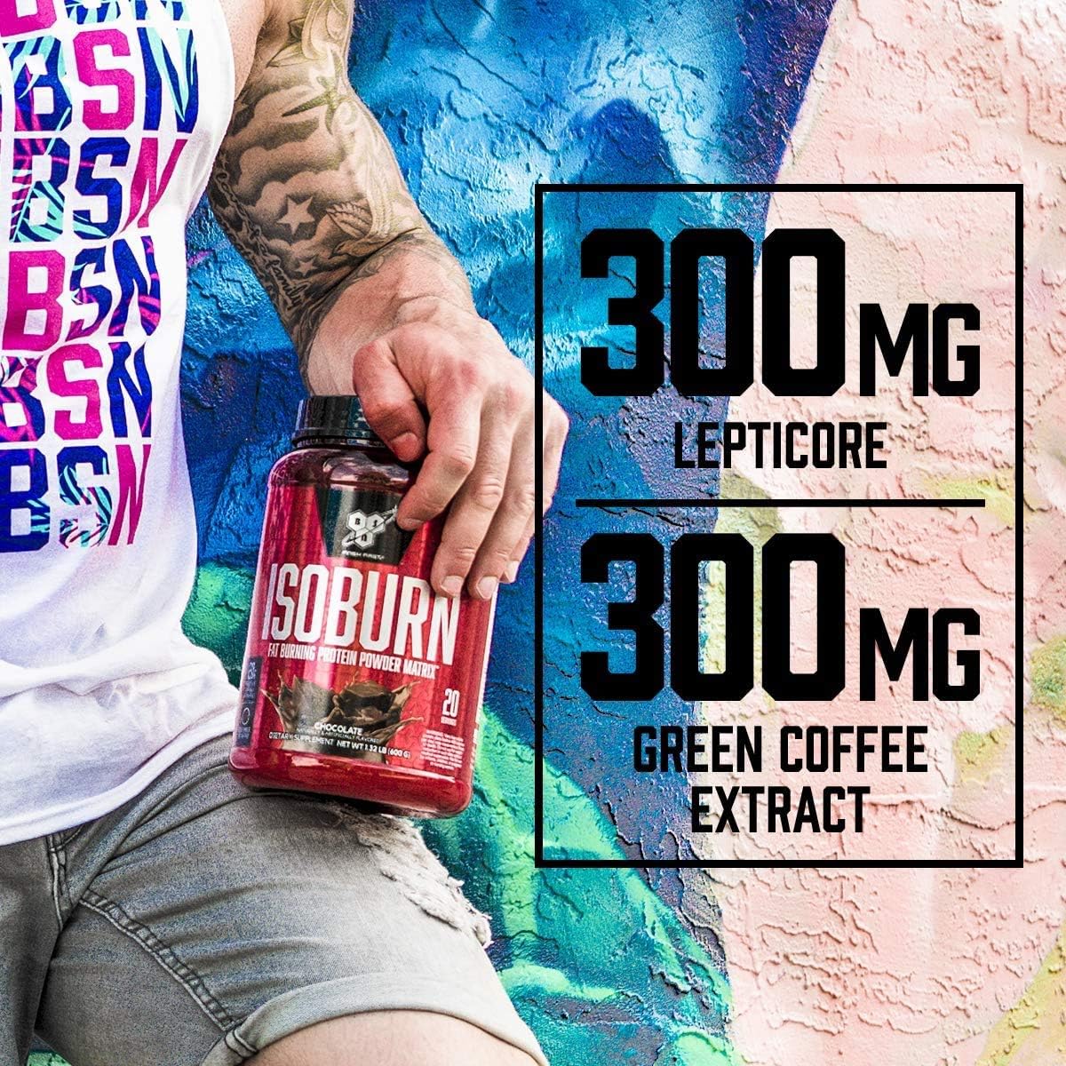 BSN ISOBURN, Lean Whey Protein Powder, Fat Burner for Weight Loss with L-carnitine - Vanilla Ice Cream, (20 Servings): Health & Personal Care
