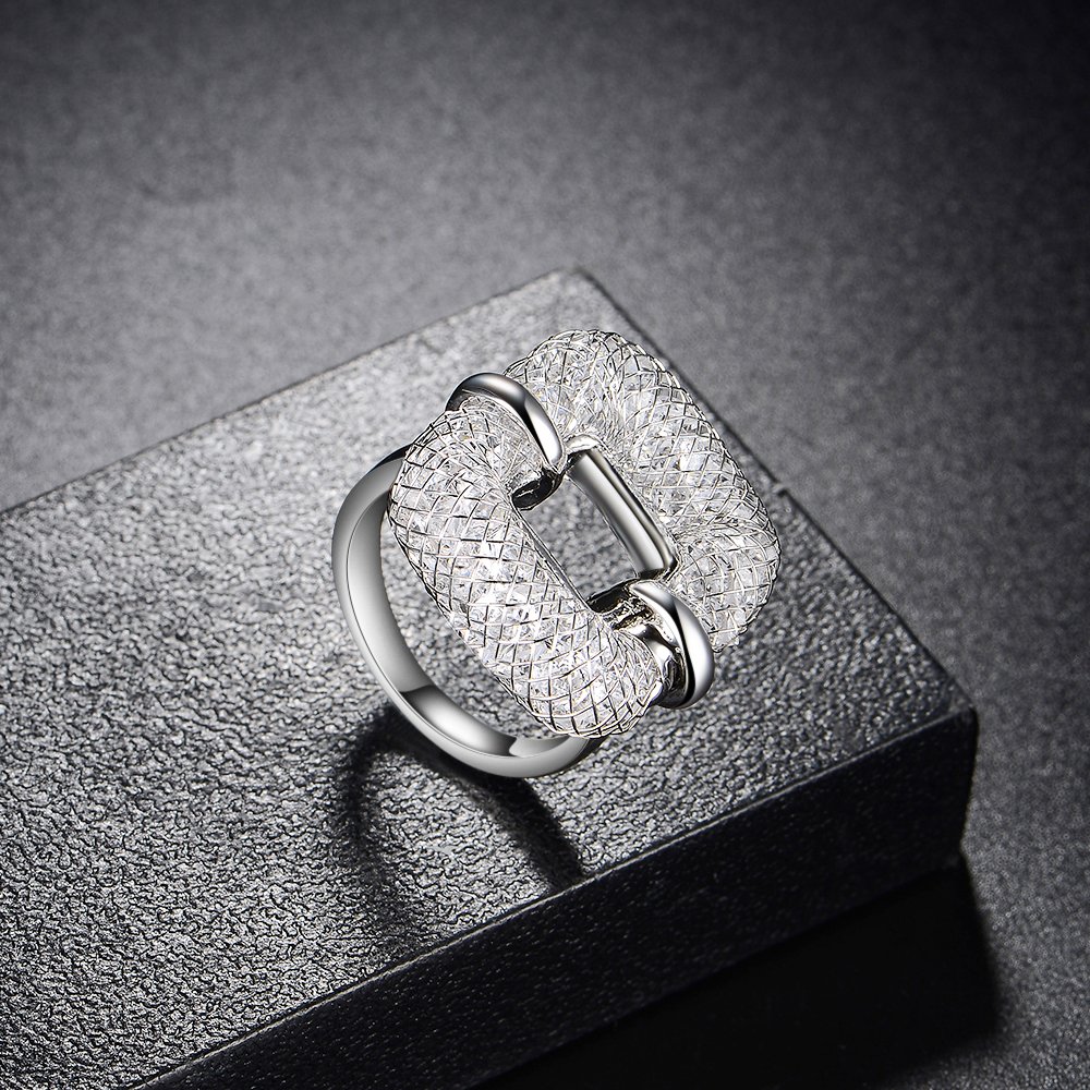 mytysun Grand Anneau Bague pour Femme en Swarovski Elements Bagues de déclaration pour Dames Femmes Vintage Bagues Bague Large en Cristal Cadeaux …