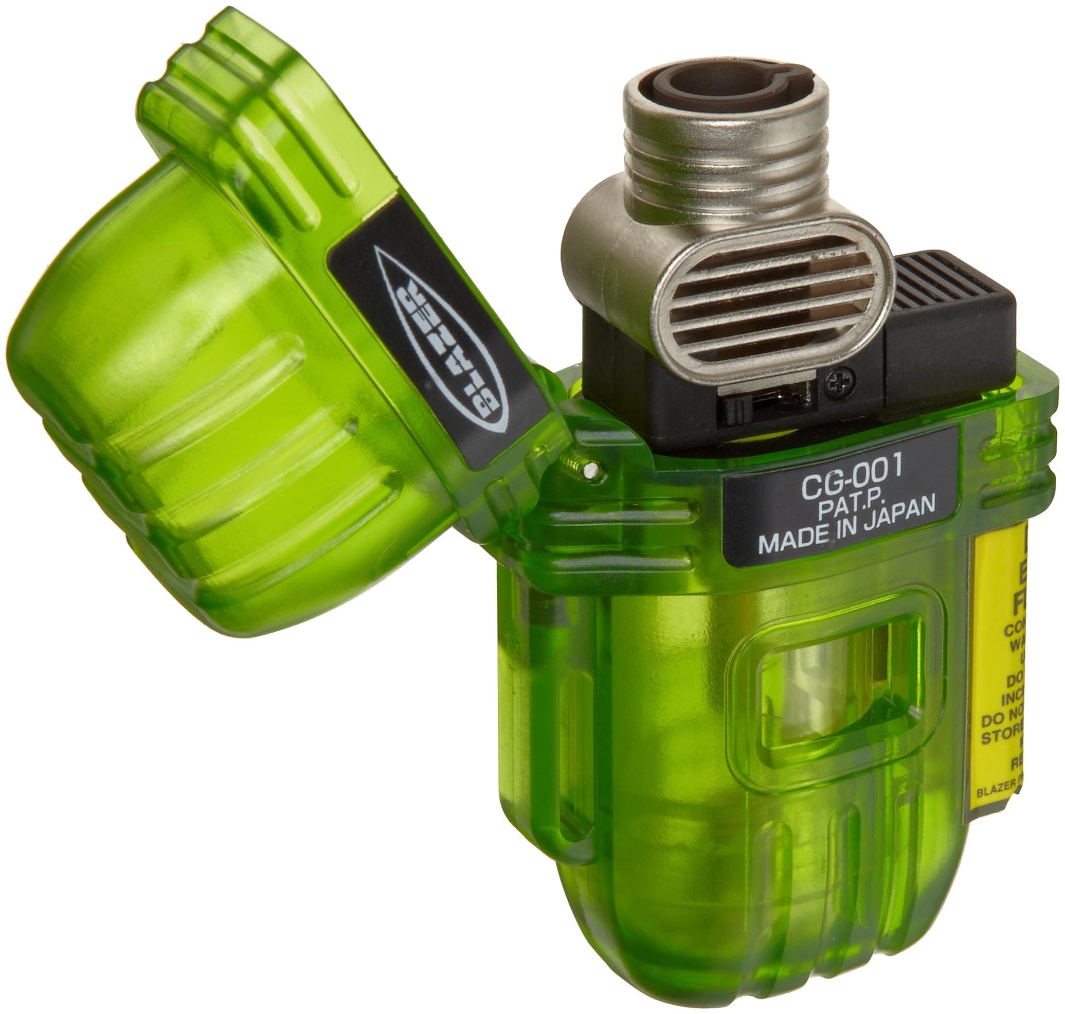 Blazer CG-001 Butane Refillable Torch Lighter, Green