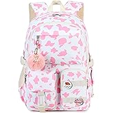 Hidds Backpack for Girls College School Backpacks Kids Bookbag School Bag Travel Laptop Daypack Teens Women (Pink)