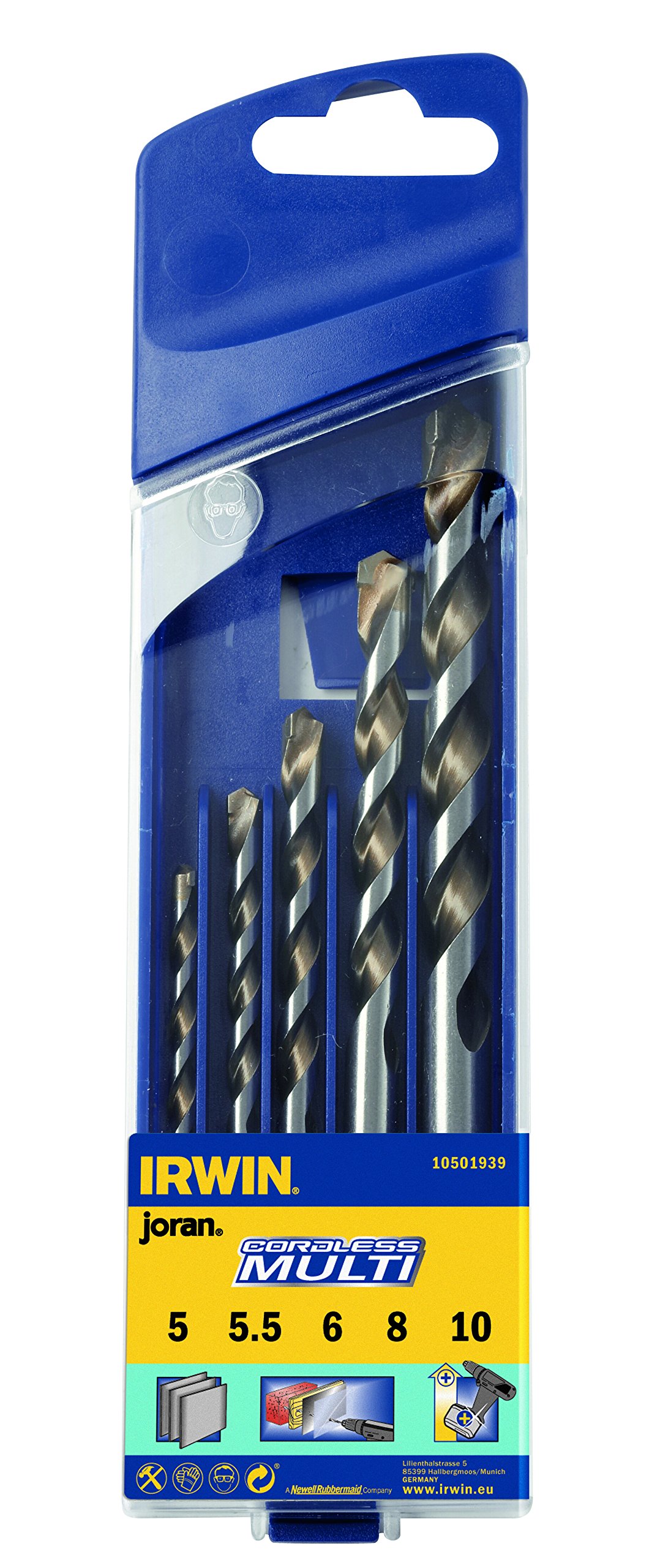 IRWIN 10501939 Drill Bit Set for Cordless Machines Set of 5