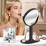 MOMOKUBA Makeup Mirror with Lights 1x/20x Magnification, 3 Color LEDs view 4