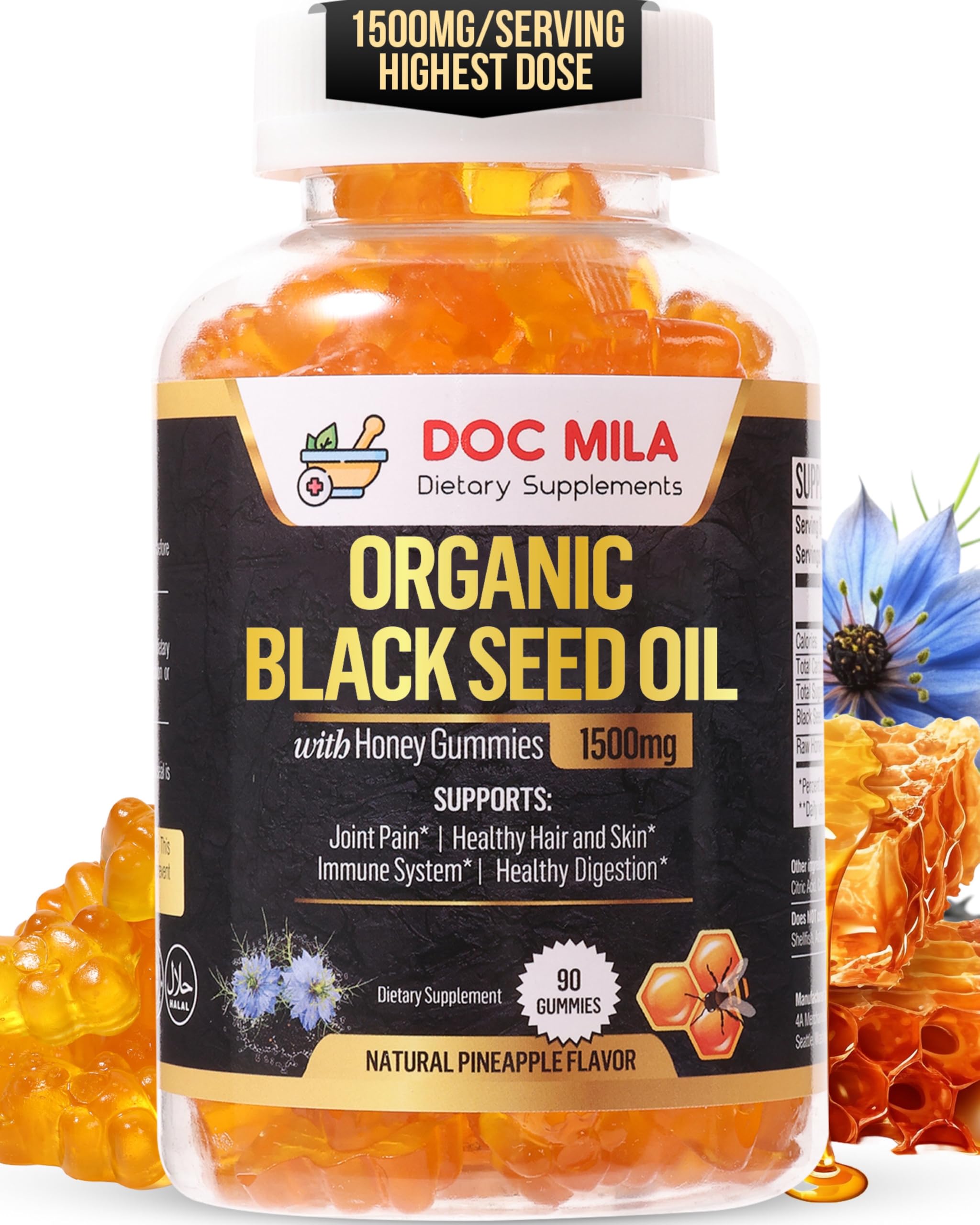 Organic Black Seed Oil with Honey Gummies