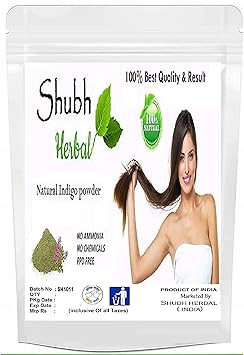 BALAJI HERBS Premium Indigo Powder 100% Organic for Hair and Beard Dye Natural (Black, 100 g)