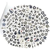 YouLuo 100Pcs Bracelet Charms for Jewelry Making Wholesale Bulk Jewelry Making Bracelets Charm Gold Plated Enamel Charms Pendants for Bracelet Necklace