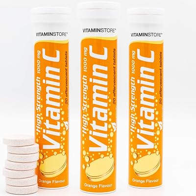 Vitamin Store 60 High Strength Vitamin C 1000mg Effervescent Tabs 3 Packs