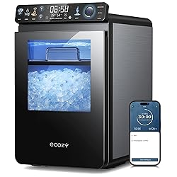 ecozy Nugget Ice Maker Countertop, Smart Pebble Ice