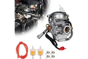 MTATCN GY6 Carburetor 24mm Carb with Drain Line for 4-Stroke GY6 200cc ATV Go Karts Scooter Mopeds