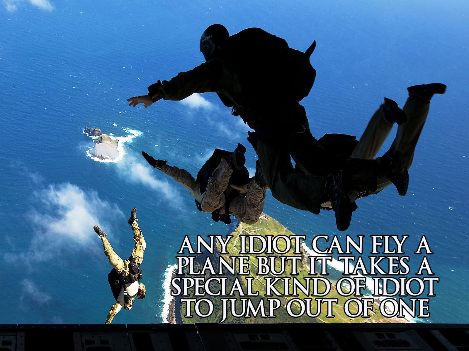 Skydiving Poster Sky Diving Skydive Parachuting Navy Seals 18x24