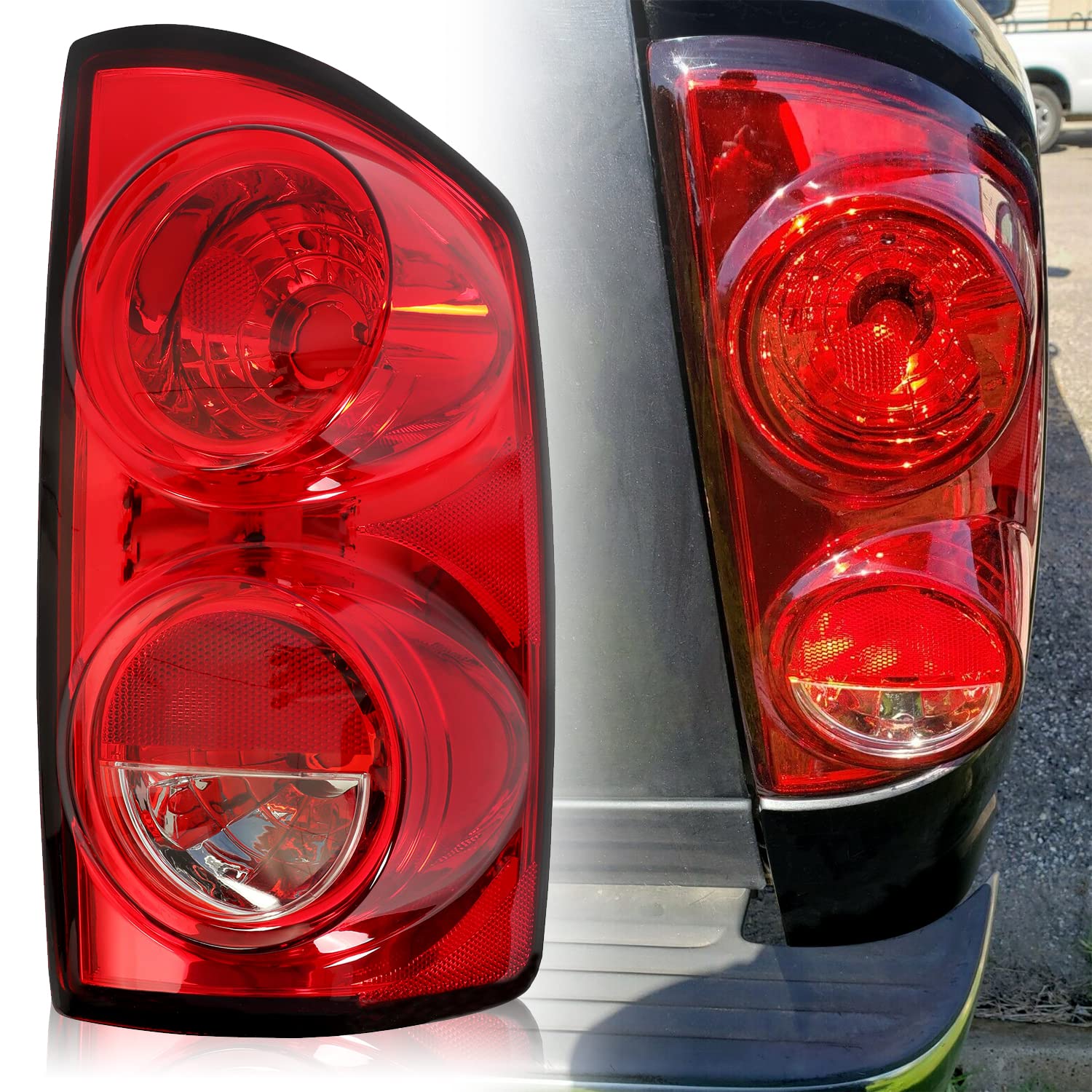 ECOTRIC Tail Light Compatible with 2007-2009 Dodge